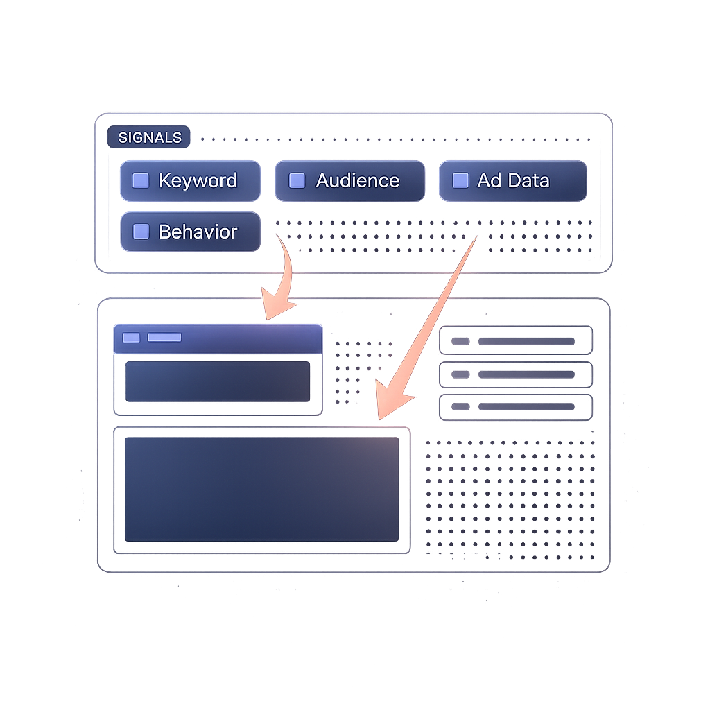 Landing page intents